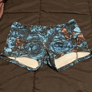 FLEO Shorts Size SMALL (Shades of Blue and Rose Gold/Orange)
